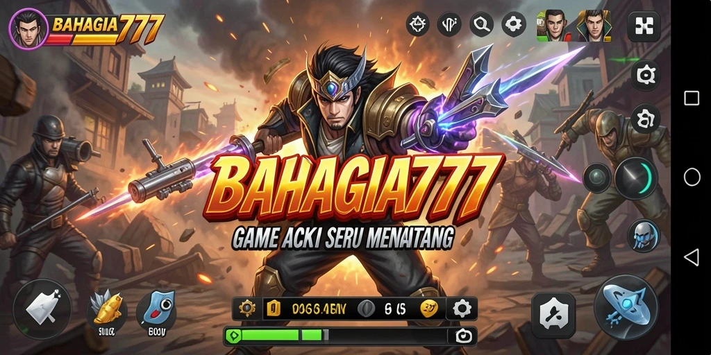 Tampilan gameplay seru dari BAHAGIA777 dengan aksi cepat.