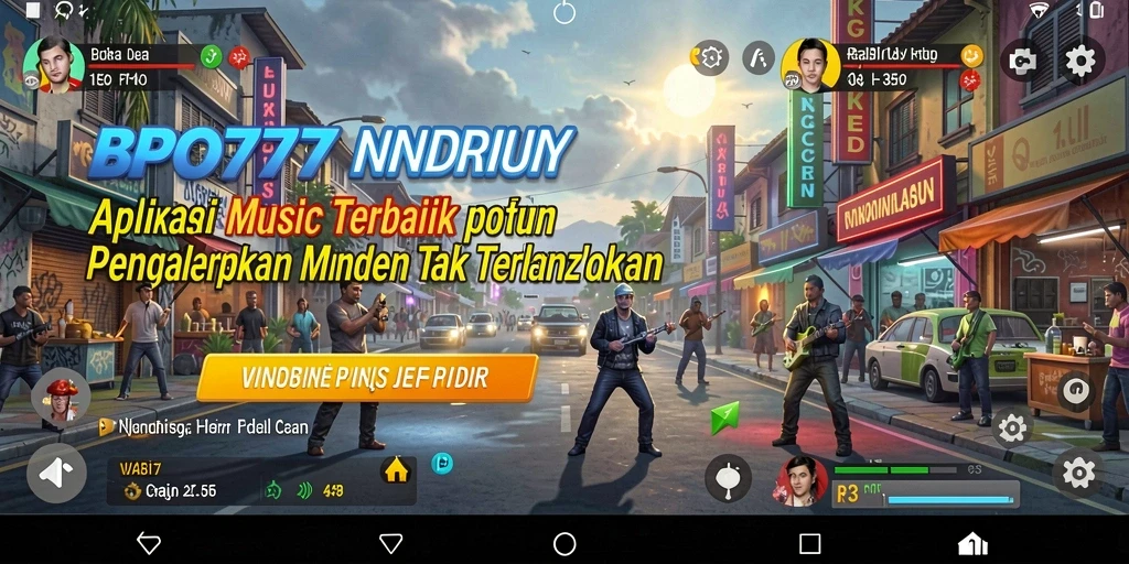 Tampilan gameplay BPO777 yang menampilkan koleksi lagu beragam.