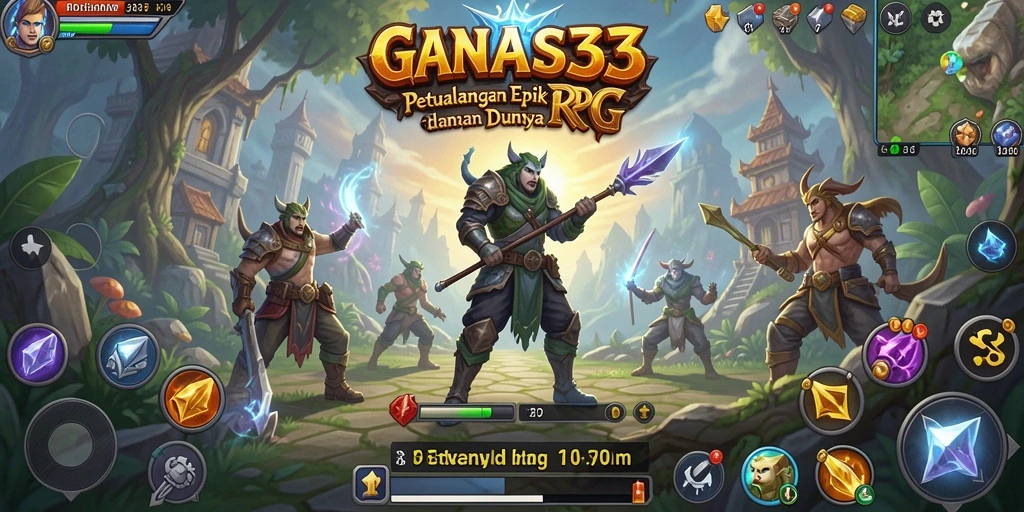 Screenshot gameplay GANAS33 menampilkan aksi seru dalam petualangan RPG.