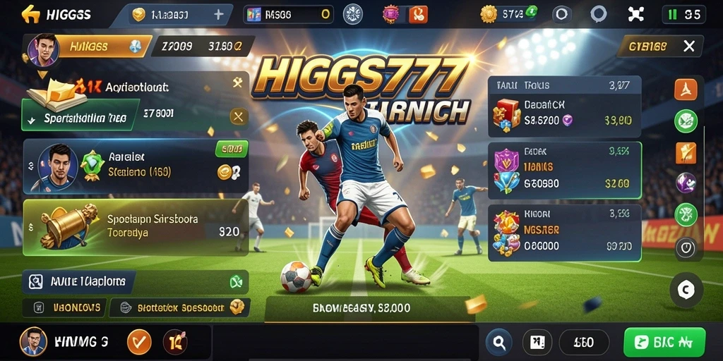 Screenshot utama HIGGS777 menampilkan gameplay seru taruhan olahraga.