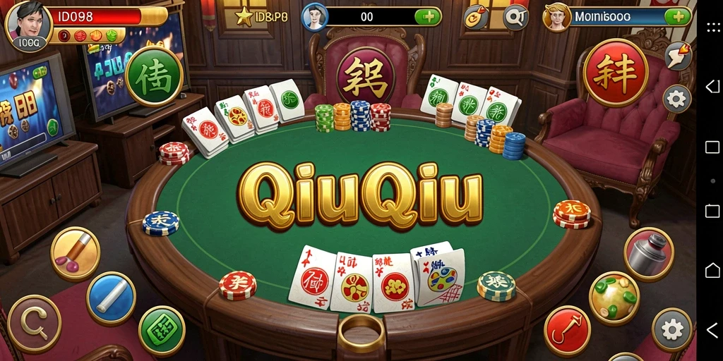 Screenshot dari gameplay seru ID098 dalam permainan QiuQiu.