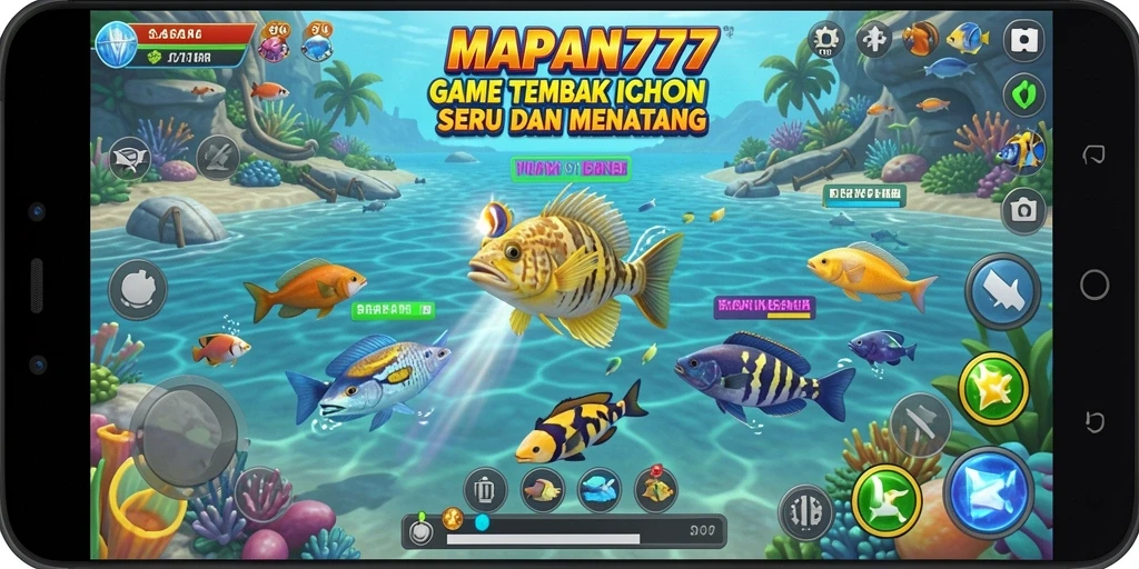 Tampilan gameplay seru Tembak Ikan di MAPAN777.