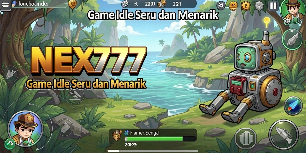 Screenshot NEX777 menampilkan gameplay Idle yang menarik dan seru.