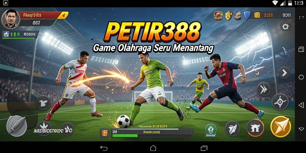 Tampilan gameplay seru dalam PETIR388 yang menampilkan pertandingan olahraga.