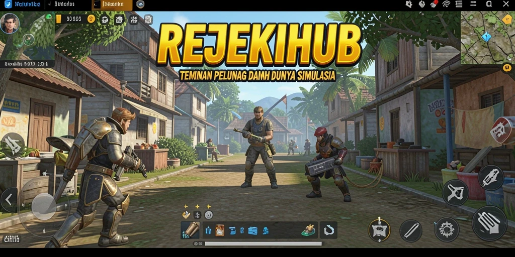 Tampilan gameplay REJEKIHUB yang menampilkan simulasi bisnis yang menarik.