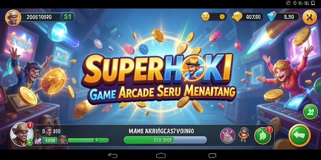 Screenshot menampilkan aksi seru dalam permainan SUPERHOKI.