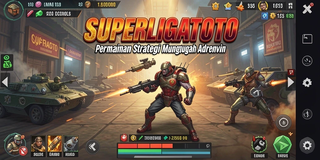 Tangkapan layar gameplay dalam SUPERLIGATOTO menunjukkan momen strategis yang mendebarkan.