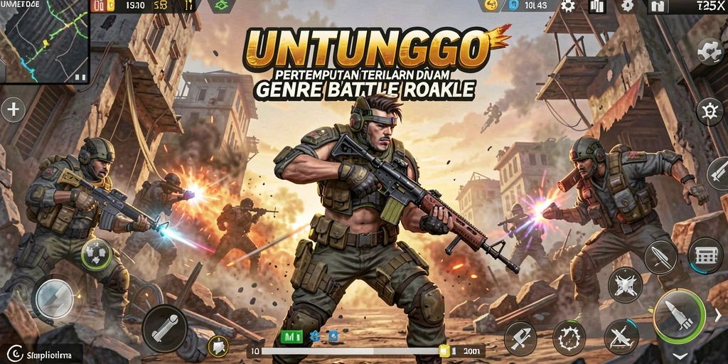 Tangkapan layar gameplay seru dari game Battle Royale UNTUNGGO.